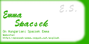 emma spacsek business card